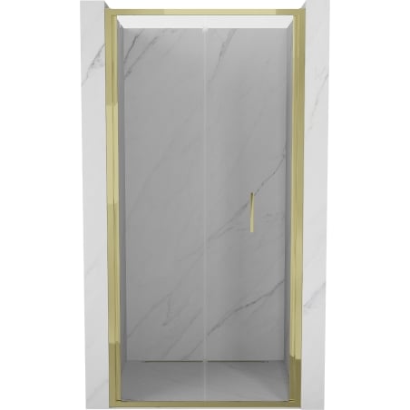 Mexen Exo-F porta doccia pieghevole 120 cm, trasparente, dorata - 816-120-000-50-00