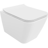 Mexen Cube wc-kulho Rimless hitaasti sulkeutuvalla slim-kannella, duroplast, kiiltävä valkoinen - 30924000