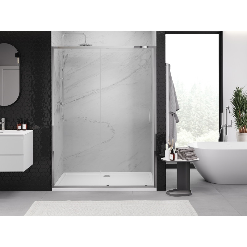 Mexen Exo drzwi prysznicowe rozsuwane 190 cm, transparent, chrom - 8151-190-000-01-00