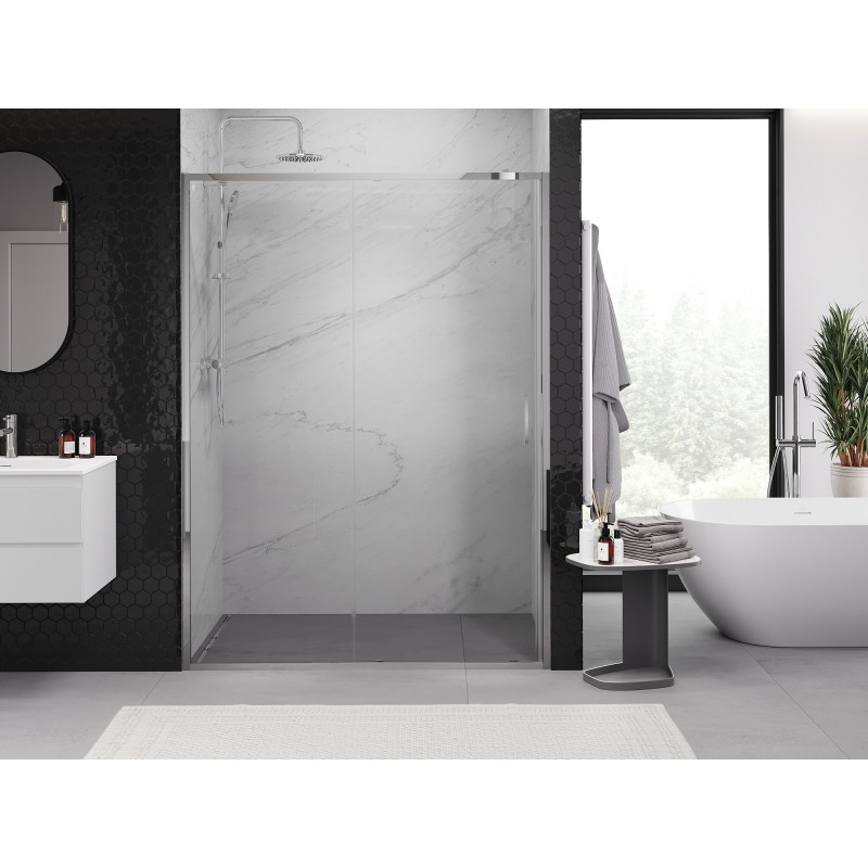 Mexen Exo drzwi prysznicowe rozsuwane 200 cm, transparent, chrom - 8151-200-000-01-00