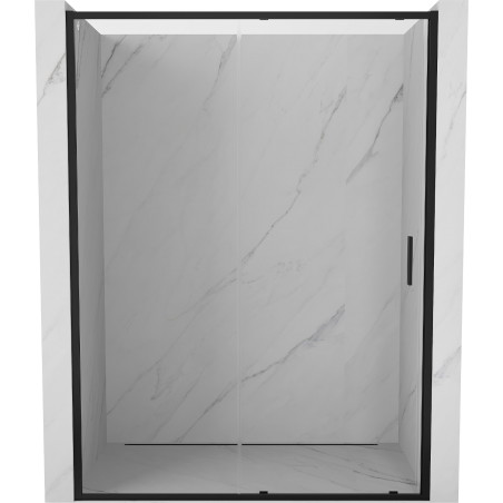 Mexen Exo-S drzwi prysznicowe rozsuwane 180 cm, transparent, czarne - 8151-180-000-70-00
