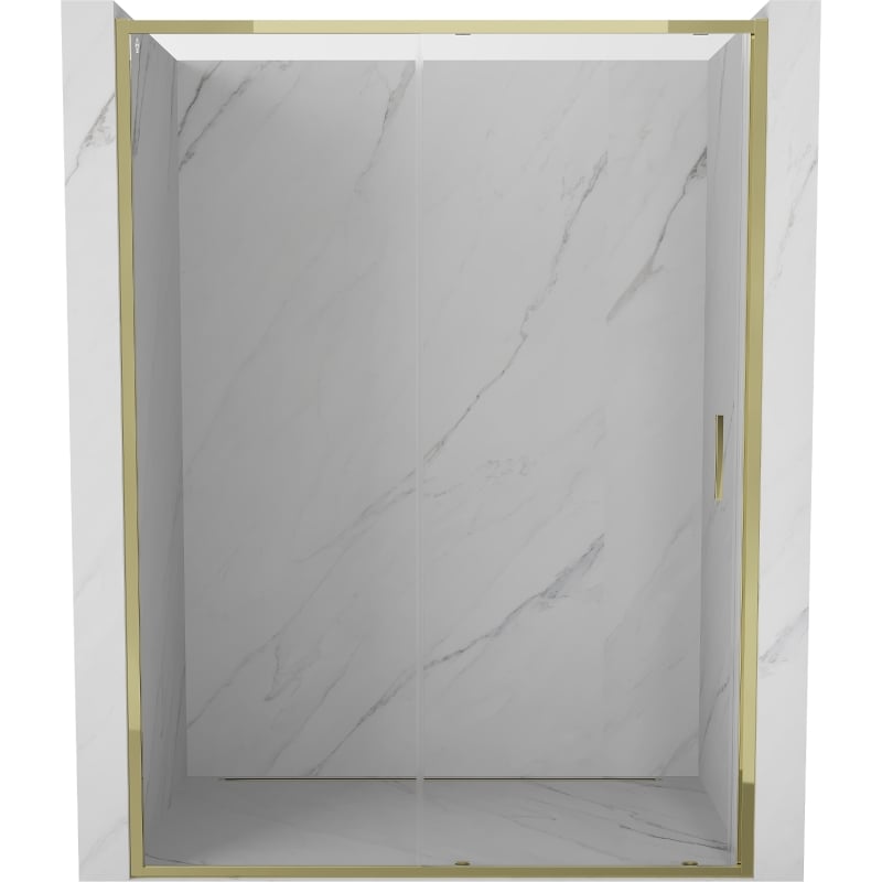 Mexen Exo drzwi prysznicowe rozsuwane 200 cm, transparent, złote - 8151-200-000-50-00