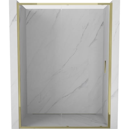 Mexen Exo drzwi prysznicowe rozsuwane 200 cm, transparent, złote - 8151-200-000-50-00