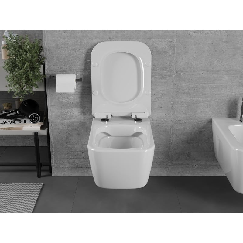 Mexen Margo WC-pot Rimless met softclose slanke zitting, duroplast, witte glans - 30420800