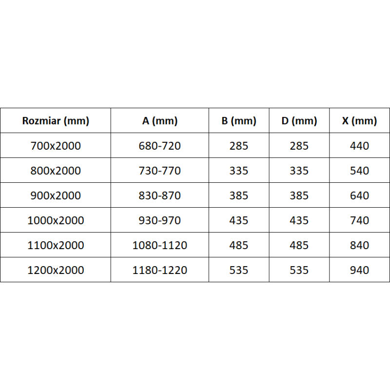 Mexen Exo double hinged shower doors 120 cm, transparent, gold - 8182-120-000-50-00