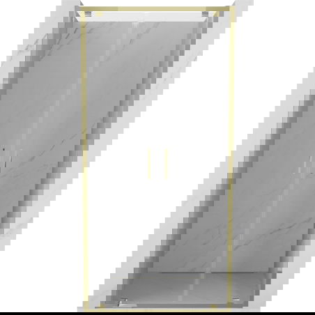 Mexen Exo drzwi prysznicowe podwójne uchylne 120 cm, transparent, złote - 8182-120-000-50-00