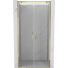 Mexen Exo-BR Duo drzwi prysznicowe podwójne uchylne 120 cm, transparent, złote - 8182-120-000-50-00