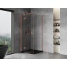 Mexen Mist H T cabine de douche pivotante gauche 70 x 70 cm, transparent, cuivre brossé - 8A5T-070-070-65-00-L