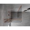 Mexen Mist H T cabine de douche pivotante gauche 70 x 70 cm, transparent, cuivre brossé - 8A5T-070-070-65-00-L