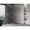 Mexen Mist H T cabine de douche pivotante gauche 70 x 70 cm, transparent, cuivre brossé - 8A5T-070-070-65-00-L