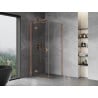 Mexen Mist H T cabine de douche pivotante gauche 70 x 70 cm, transparent, cuivre brossé - 8A5T-070-070-65-00-L