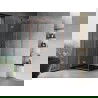 Mexen Mist H T Duschkabine, schwenkbar, links, 100 x 100 cm, transparent, gebürstetes Kupfer - 8A5T-100-100-65-00-L