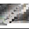 Mexen Mist H T Duschkabine, schwenkbar, links, 100 x 100 cm, transparent, gebürstetes Kupfer - 8A5T-100-100-65-00-L