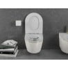 Mexen Lena WC-Schüssel Rimless mit Soft-Close Slim Sitz, Duroplast, weiß/goldenes Karo-Muster - 30224009