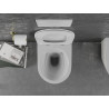 Mexen Lena wc-pot Rimless met slanke, soft-close duroplast zitting, wit/gouden rasterpatroon - 30224009