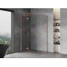 Mexen Mist H T Duschkabine Schwenktür links 120 x 80 cm, transparent, gebürstetes Kupfer - 8A5T-120-080-65-00-L