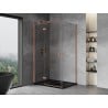 Mexen Mist H T Duschkabine Schwenktür links 120 x 80 cm, transparent, gebürstetes Kupfer - 8A5T-120-080-65-00-L