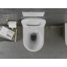 Mexen Lena taza wc sin reborde con asiento de cierre suave slim, duroplast, blanco/dorado patrón de escamas - 30224008