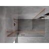 Mexen Mist H T Duschkabine, nach links öffnend, 120 x 90 cm, transparent, gebürstetes Kupfer - 8A5T-120-090-65-00-L