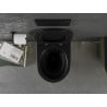 Mexen Lena WC poti Rimless aeglaselt sulguva õhukese duroplastikust lauaga, must matt/kuldne soomuse muster - 30224078