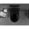 Mexen Lena cuvette WC Rimless avec abattant à descente ralentie slim, duroplast, noir mat/motif écaille argent - 30224072