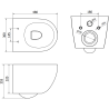 Mexen Lena miska wc Rimless z deską wolnoopadającą slim, duroplast, biała/złota - 30224006