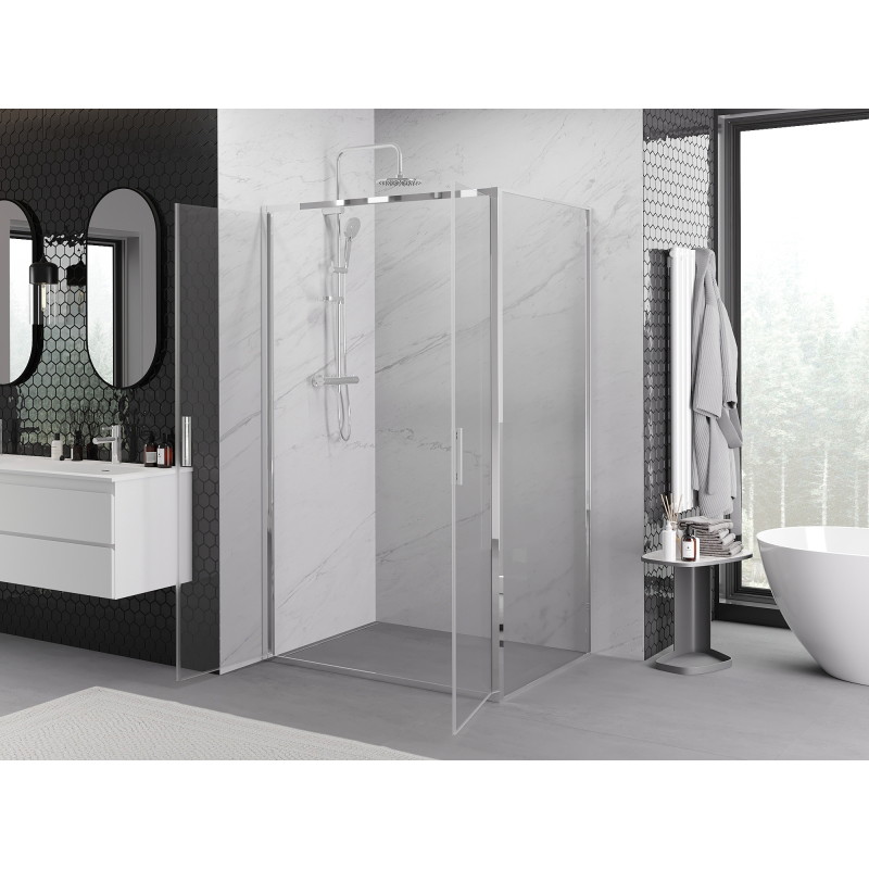 Mexen Exo kabina prysznicowa uchylna 110 x 75 cm, transparent, chrom - 814-110-075-01-00
