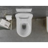 Mexen Lena Rimless wc pot met slanke soft-close duroplast zitting, wit/goud - 30224006