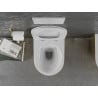 Mexen Lena Rimless WC-skål med långsamt stängande tunn sits, duroplast, vit/guld - 30224006