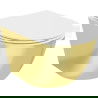 Mexen Lena wc-pot Rimless met slank, zacht sluitend deksel, duroplast, wit/goud - 30224006