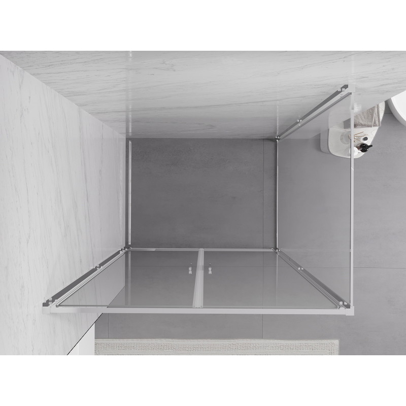 Mexen Exo-B Duo schuifdouchecabine 120 x 110 cm, transparant, chroom - 814-120-110-01-00