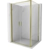 Mexen Exo-B Duo καμπίνα ντουζιέρας ανοιγόμενη 110 x 70 cm, διαφανής, χρυσή