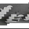 Mexen Lena randloos wc-kom met softclose zitting slim, duroplast, wit/gouden lijn - 30224005