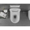Mexen Lena wc-pott Rimless aeglaselt langeva slim-kaane, duroplast, valge/kuldse triibuga - 30224005