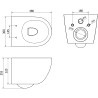 Mexen Lena miska wc Rimless z deską wolnoopadającą slim, duroplast, czarna mat/złota linia - 30224075
