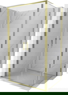 Mexen Exo scharnierende douchecabine 120 x 80 cm, transparant, goud - 814-120-080-50-00