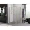 Mexen Exo cabine de douche pivotante 120 x 90 cm, transparent, dorée - 814-120-090-50-00