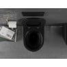 Mexen Lena wc suspendu Rimless avec abattant slim à descente progressive, duroplast, noir mat/ligne dorée - 30224075