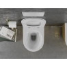 Mexen Lena wc-pot Rimless met soft-close slim zitting, duroplast, wit/goud lijnen patroon - 30224007
