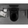 Mexen Lena taza WC sin bordes con asiento de cierre lento slim, duroplast, negro mate/patrón plateado líneas - 30224073