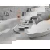 Mexen Luvo Slim freistehende Badewanne 170 x 75 cm, weiß, Überlauf gebürstetes Kupfer - 52801707500-65