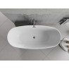 Mexen Luvo Slim eraldiseisev vann 170 x 75 cm, valge, ülevool gun gray harjatud - 52801707500-66