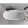 Mexen Luvo Slim wanna wolnostojąca 170 x 75 cm, biała, przelew gun gray szczotkowany - 52801707500-66