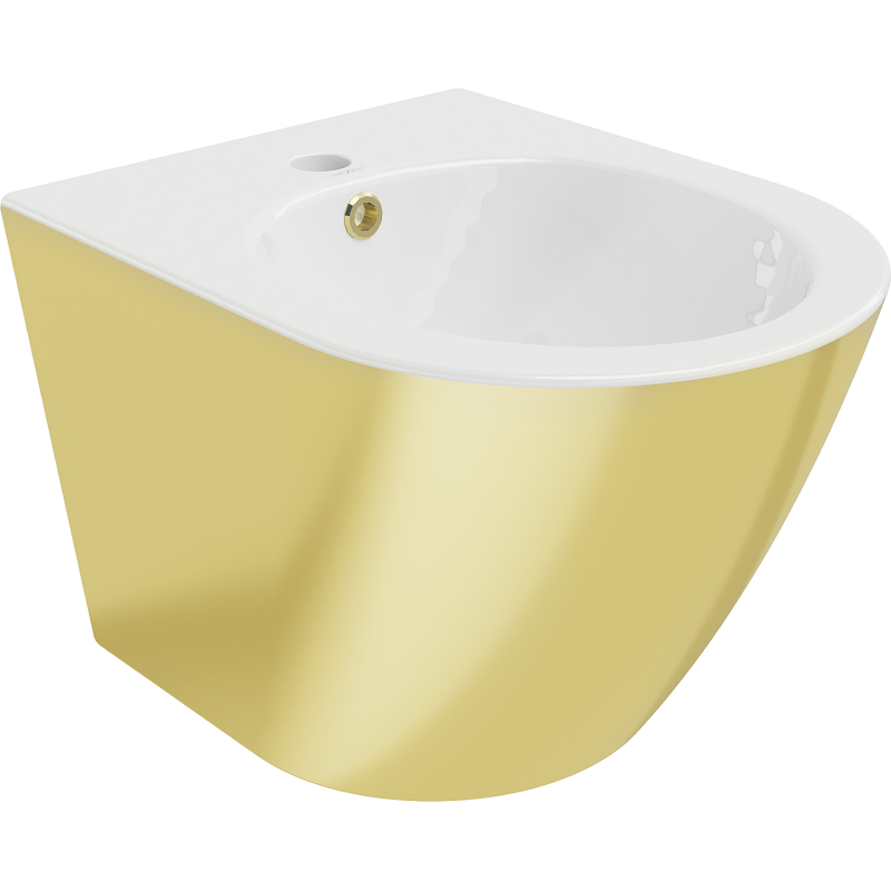 Mexen Lena hänkend Bidet, wäiss/gold - 35224806
