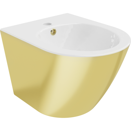 Mexen Lena bidet suspendu, blanc/doré - 35224806