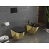 Mexen Lena bidet wiszący, czarny mat/złoty - 35224876