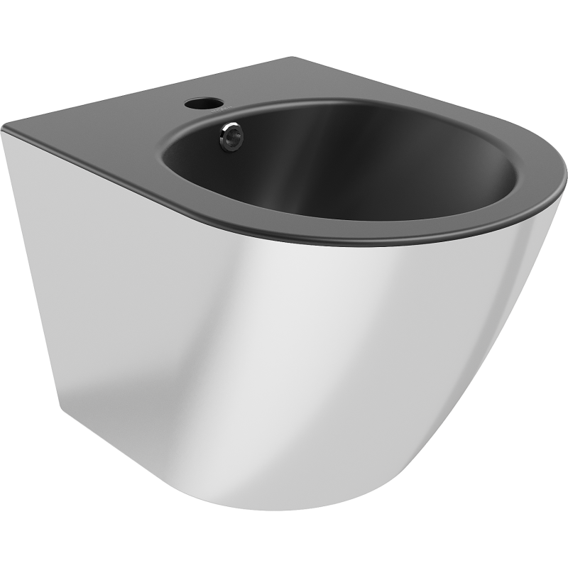 Mexen Lena bidet suspendu, noir mat/argent - 35224874