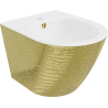 Mexen Lena bidet sospeso, bianco/motivo dorato a squame - 35224808