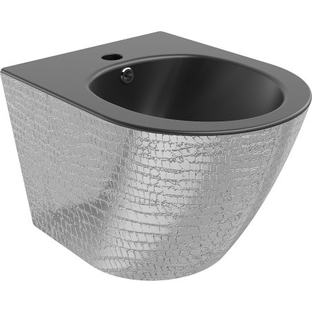 Mexen Lena bidet suspendu, noir mat/motif argenté écaille - 35224872