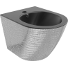 Mexen Lena bidet wiszący, czarna mat/srebrny wzór łuski - 35224872